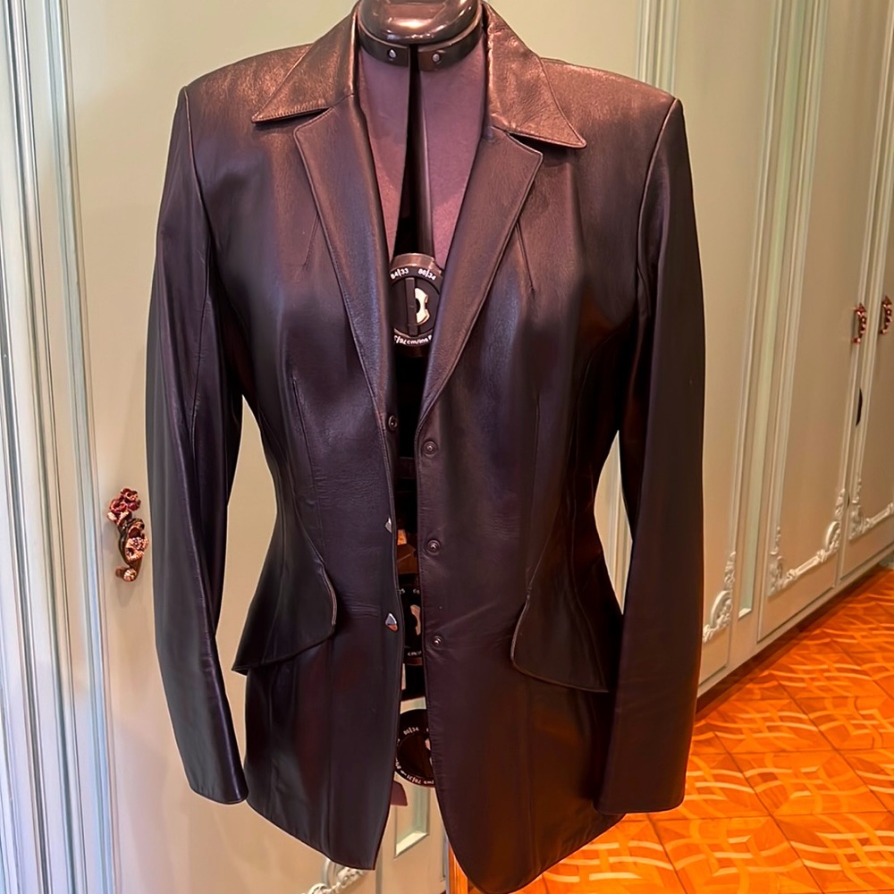 Bélico Black Italian leather jacket
